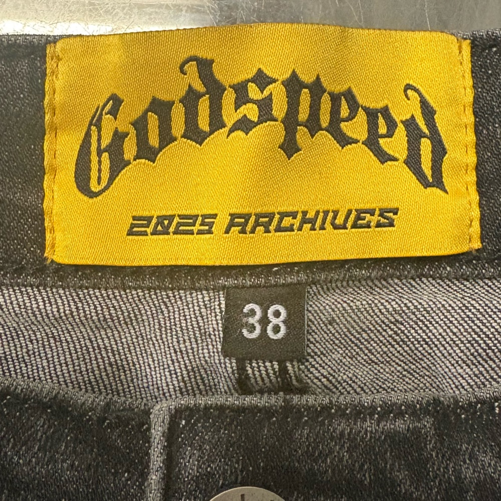 Black Godspeed Patchwork Men Shorts - image 3